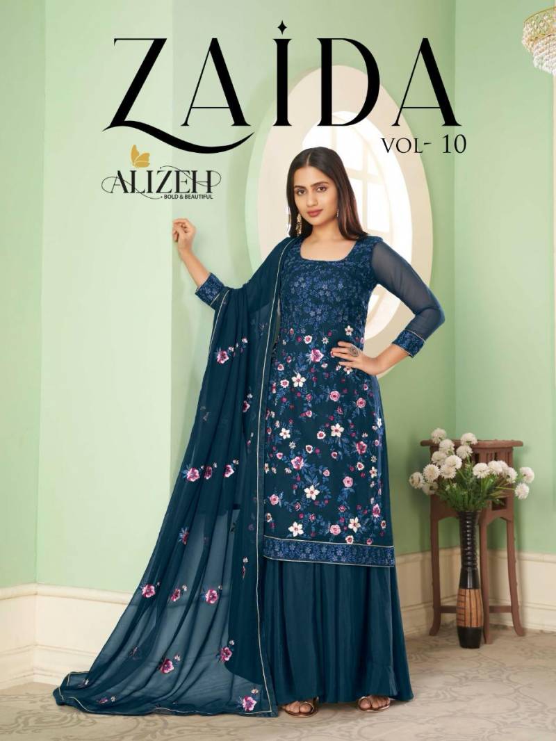 Alizeh Zaida Vol 10 Georgette Designer Salwar Suit Collection