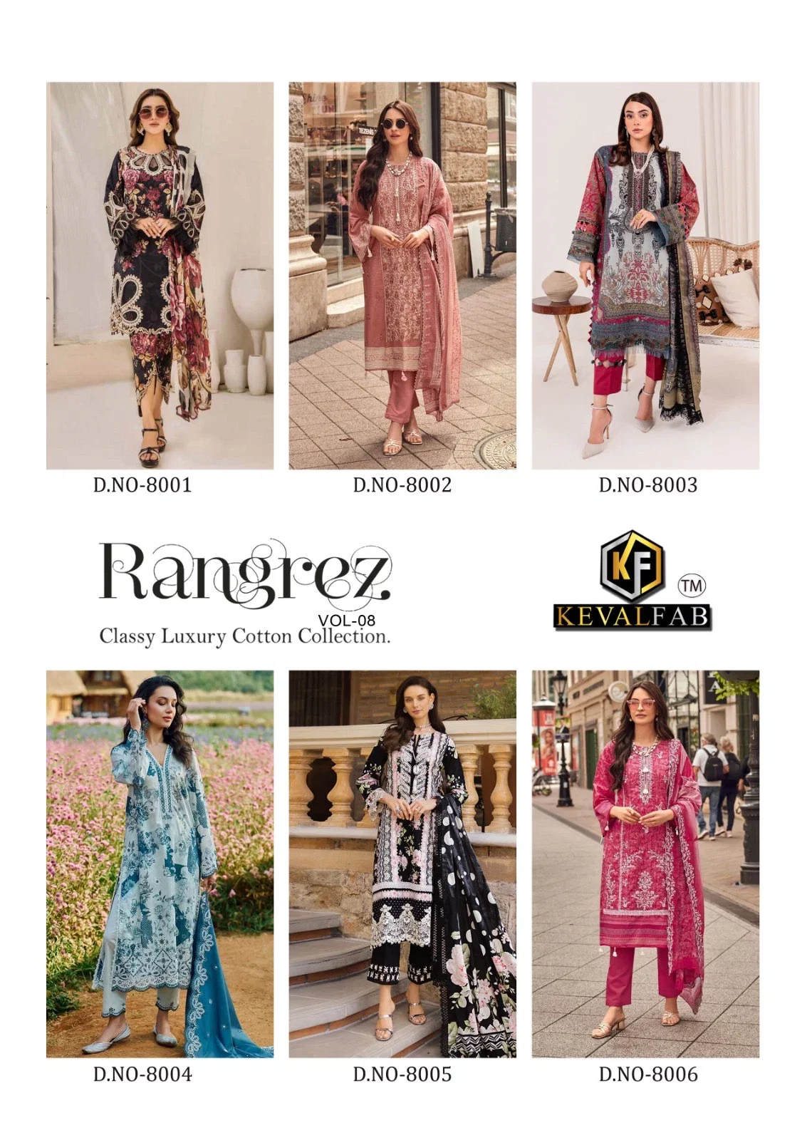 Keval Rangrez Vol 08 Karachi Cotton Dress Material Collection