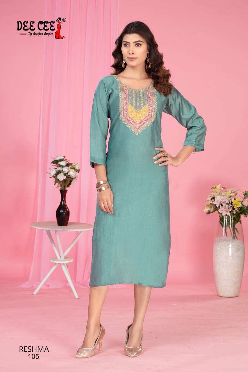 Deecee Reshma Embroidered Straight Kurtis Collection