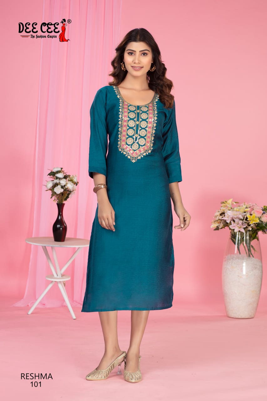 Deecee Reshma Embroidered Straight Kurtis Collection