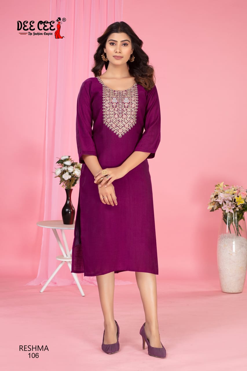 Deecee Reshma Embroidered Straight Kurtis Collection