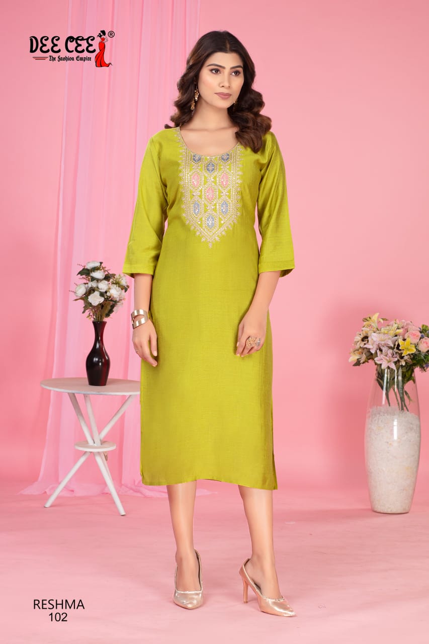 Deecee Reshma Embroidered Straight Kurtis Collection