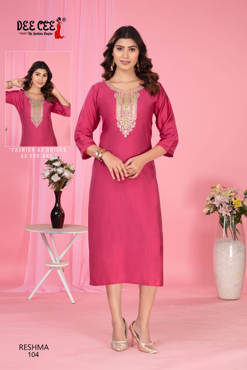 Deecee Reshma Embroidered Straight Kurtis Collection