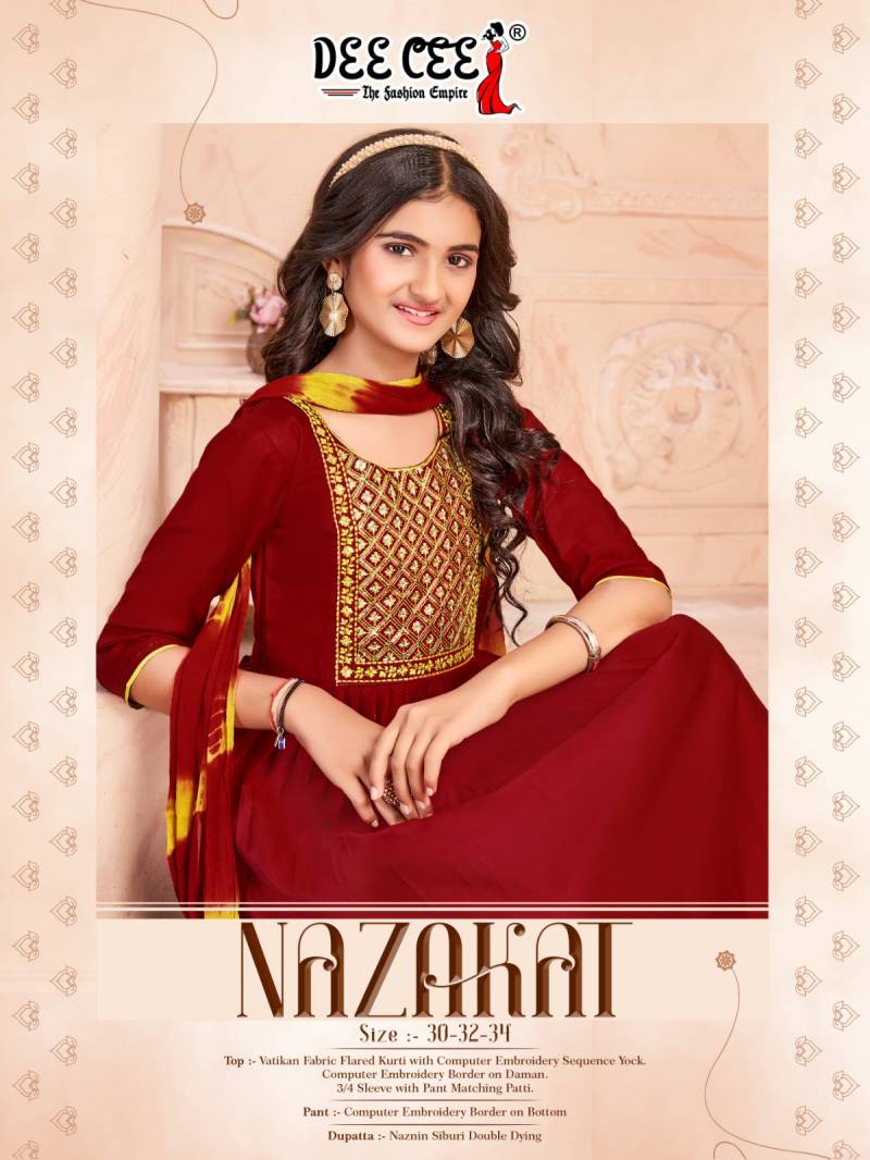 Deecee Nazakat Kids Wear Embroidered Ready Made Collection