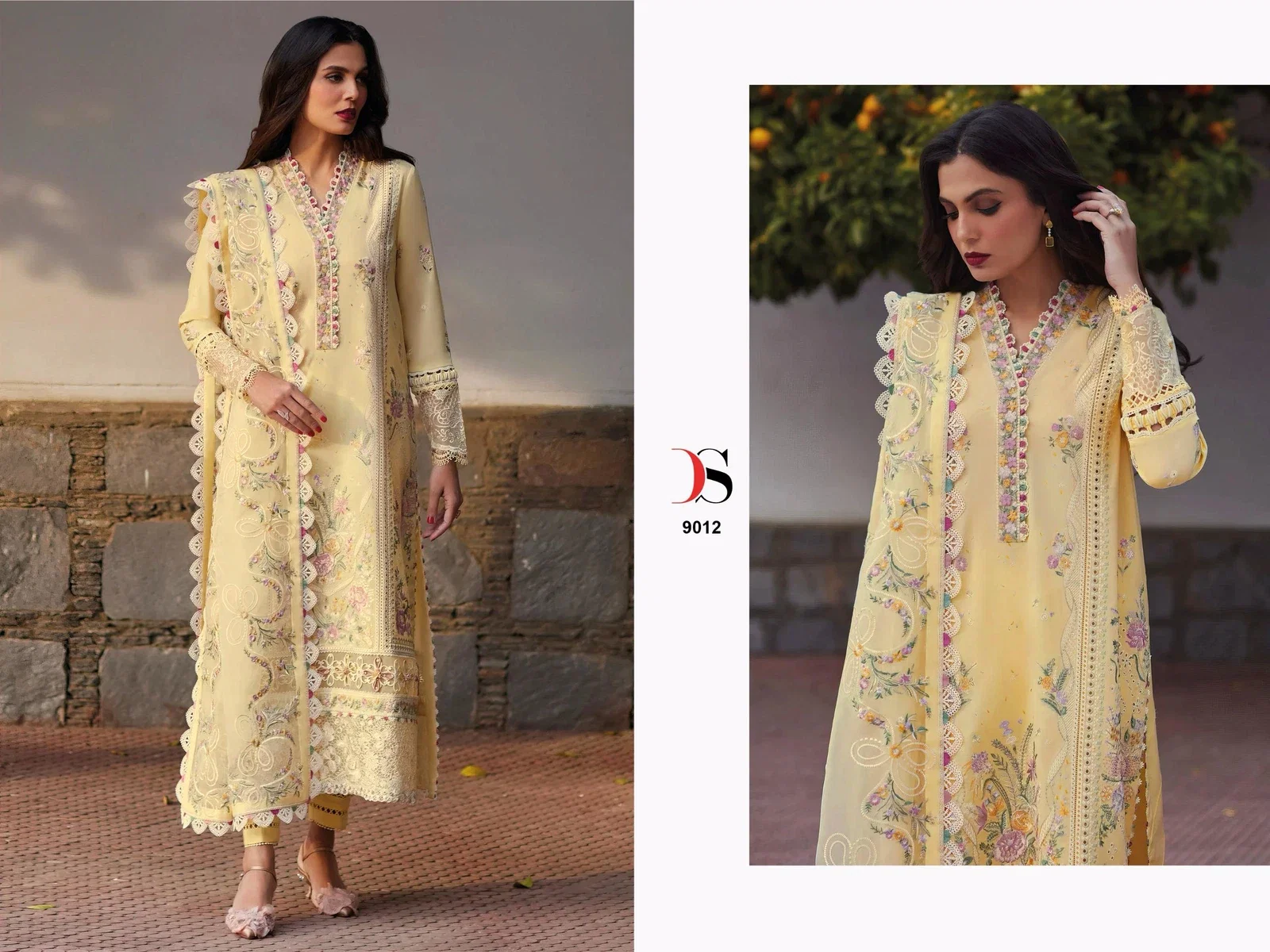 Deepsy Elan Nx Lawn 25 Cotton Embroidered Pakistani Salwar Kameez