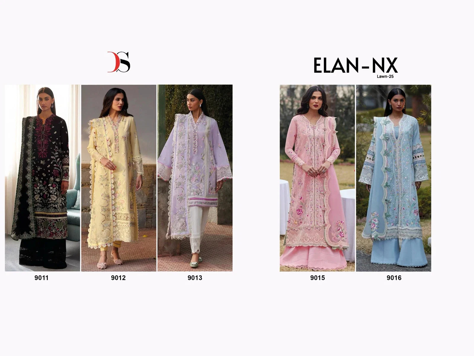 Deepsy Elan Nx Lawn 25 Cotton Embroidered Pakistani Salwar Kameez
