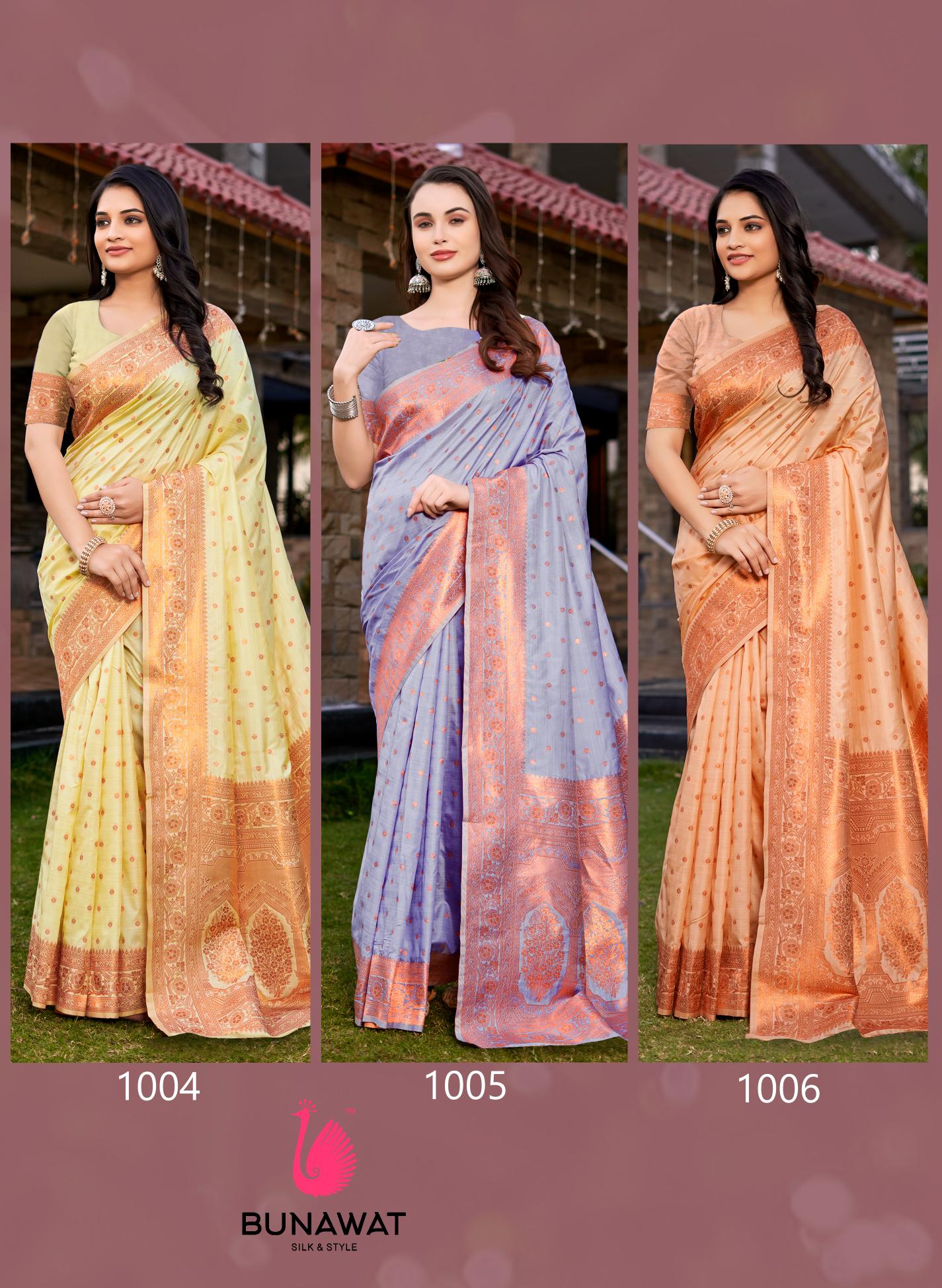 Bunawat Melody Silk Festival Wear Fancy Silk Sarees Collection
