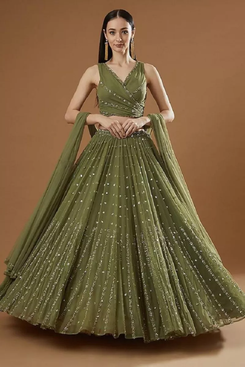 Jf 387 401 Designer Georgette Lehenga Choli Collection