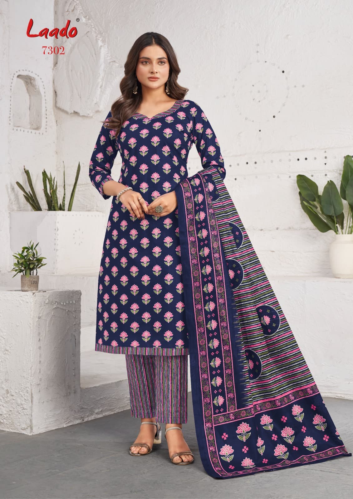 Laado Vol 73 Cotton Printed Dress Material Collection