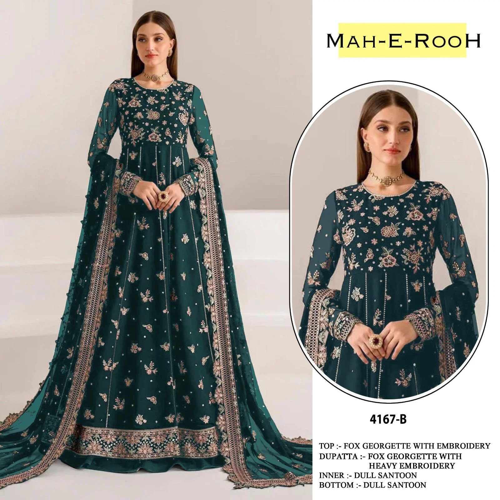 Mah E Rooh 4167 Georgette Salwar Kameez Collection