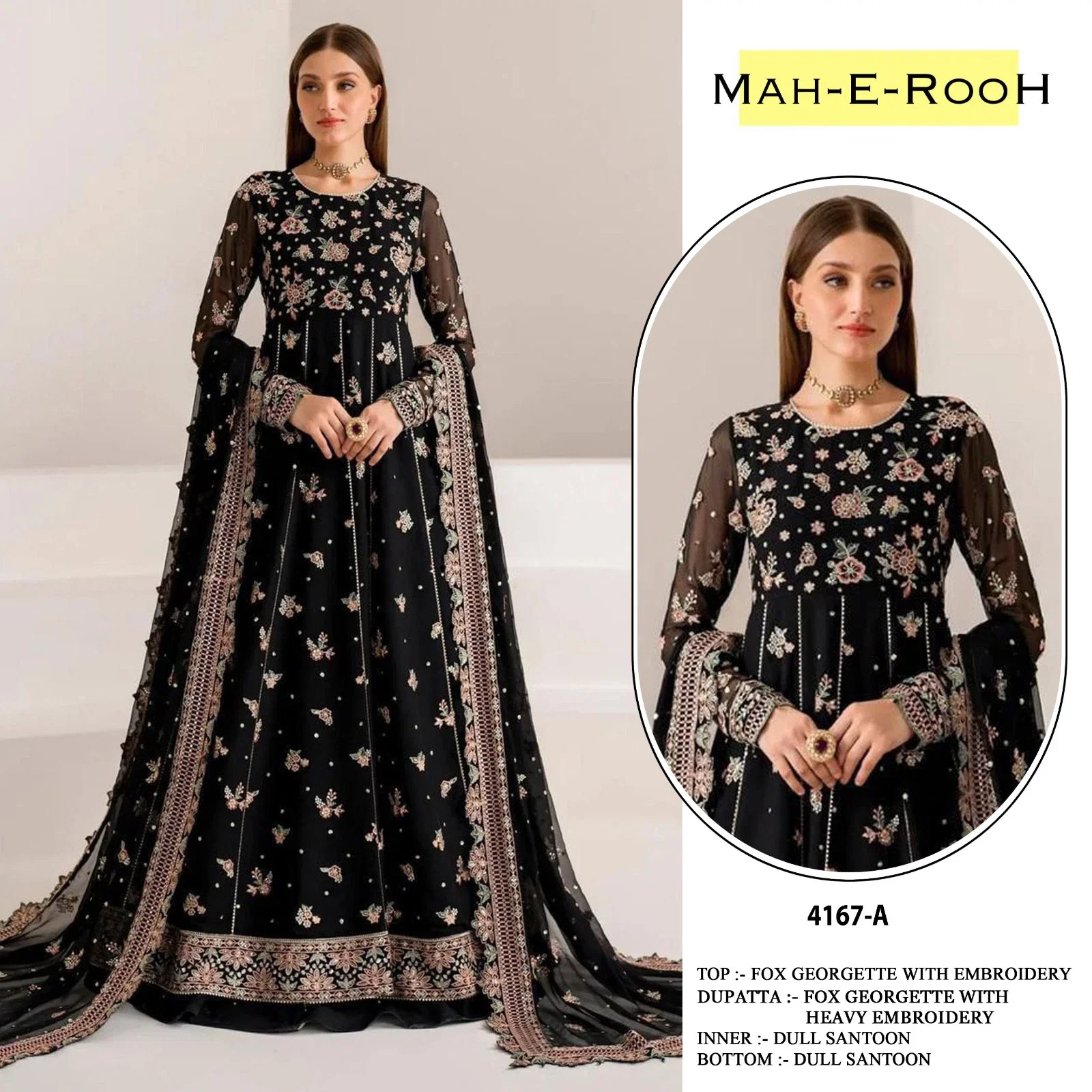 Mah E Rooh 4167 Georgette Salwar Kameez Collection