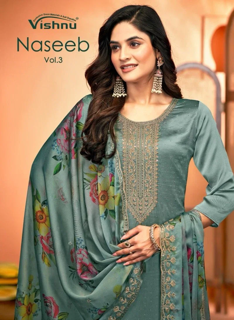 Vishnu Naseeb Vol 3 Rangoli Silk Dress Material Collection