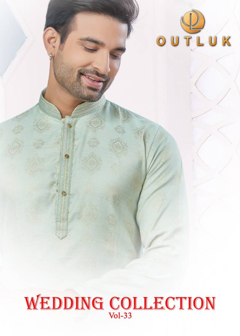 Outluk Wedding Collection Vol 33 Jacquard Kurta With Pajama Collection