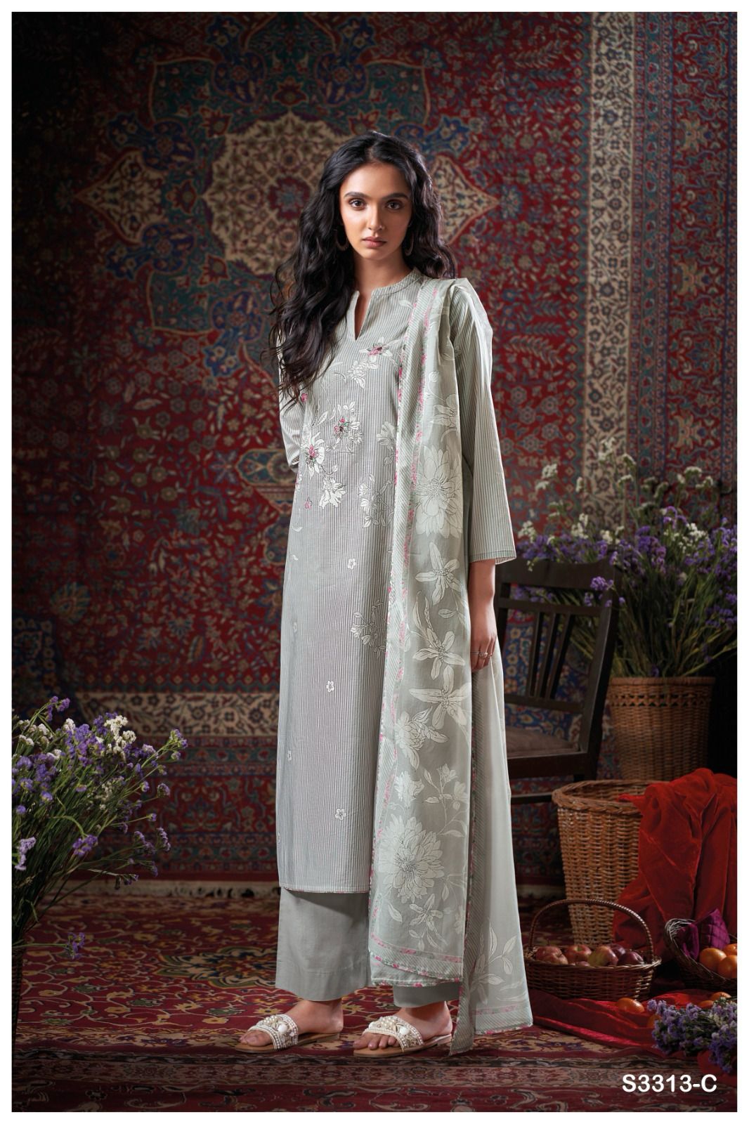 Ganga Bret Cotton Printed Embroidered Salwar Suit Collection