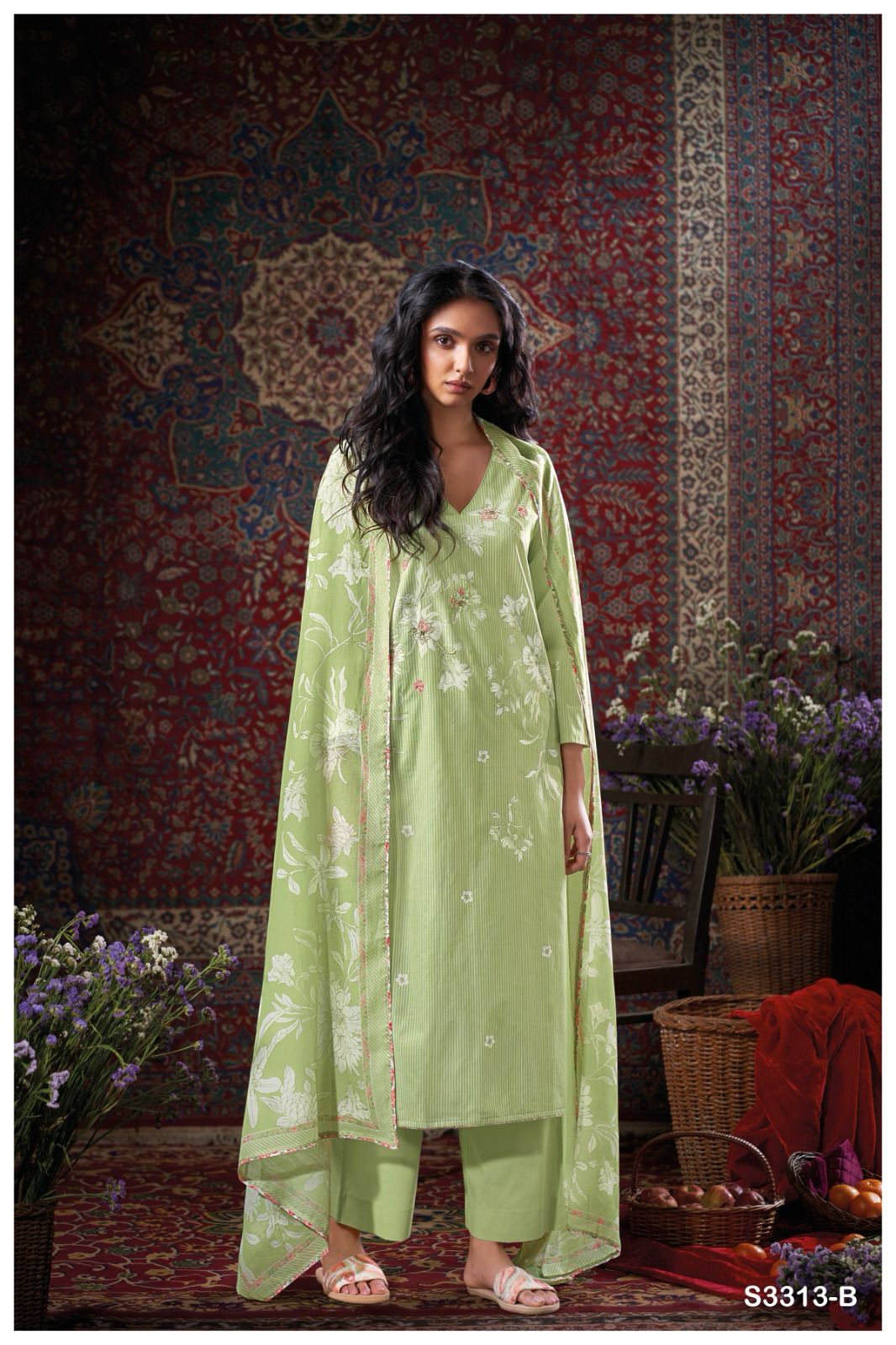 Ganga Bret Cotton Printed Embroidered Salwar Suit Collection