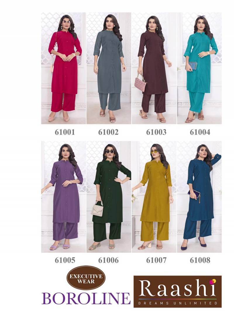 Rashi Boroline Casual Wear Silk Kurti With Bottom Collection