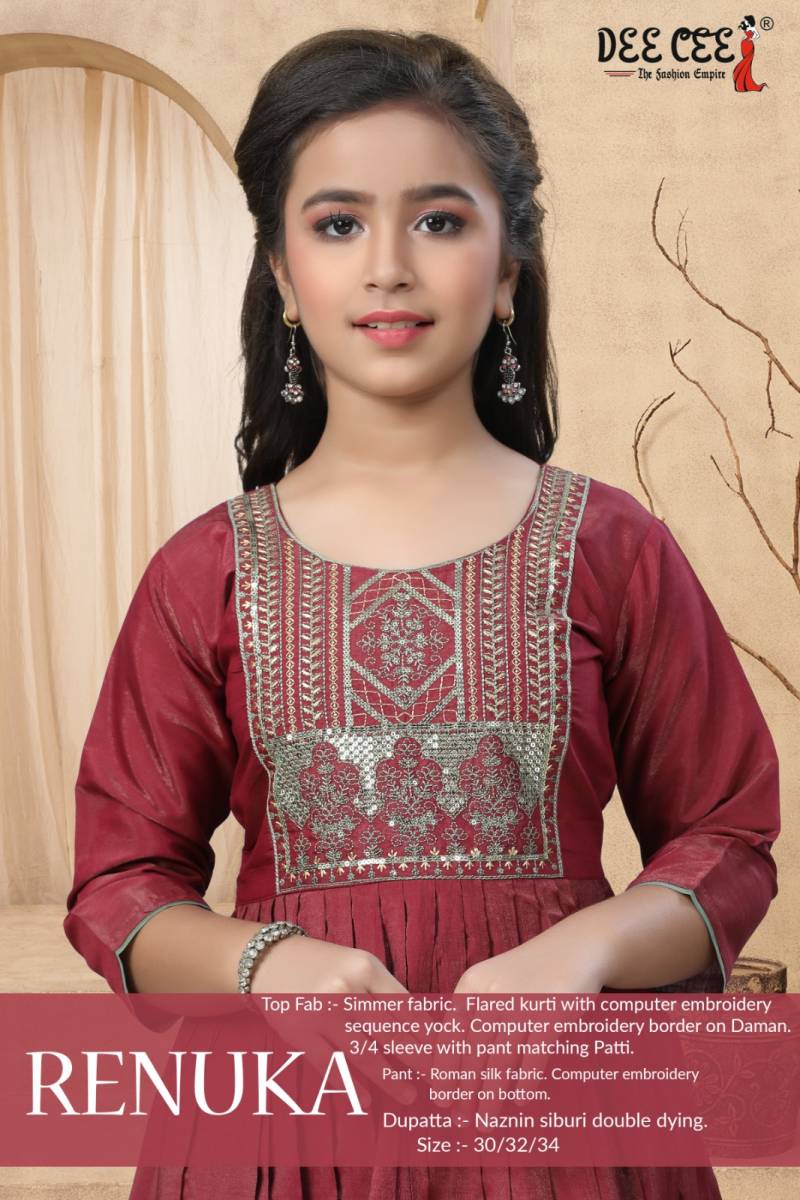 Deecee Renuka Kids Embroidered Readmade Dress Collection
