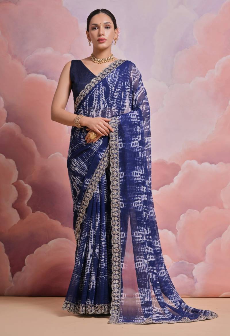 Jf 272 75 Stylish Party Wear Georgette Saree Collection