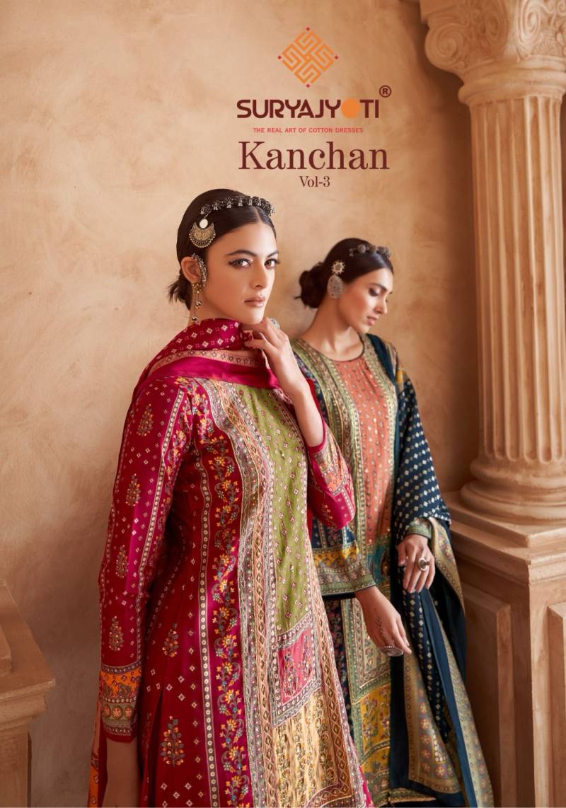 Suryajyoti Kanchan Vol 3 Modal Printed Dress Material Collection