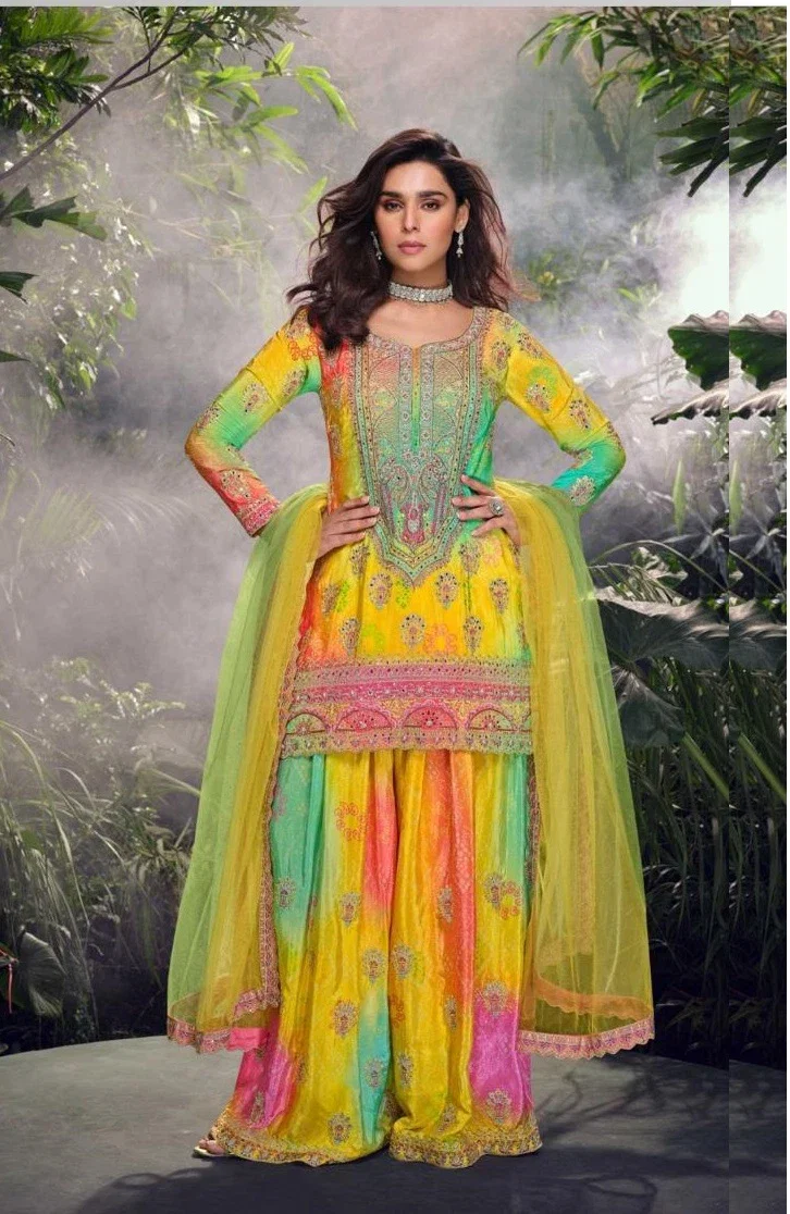 Carnival Hit 5723 To 5725 Chinon Embroidered Salwar Suits Collection
