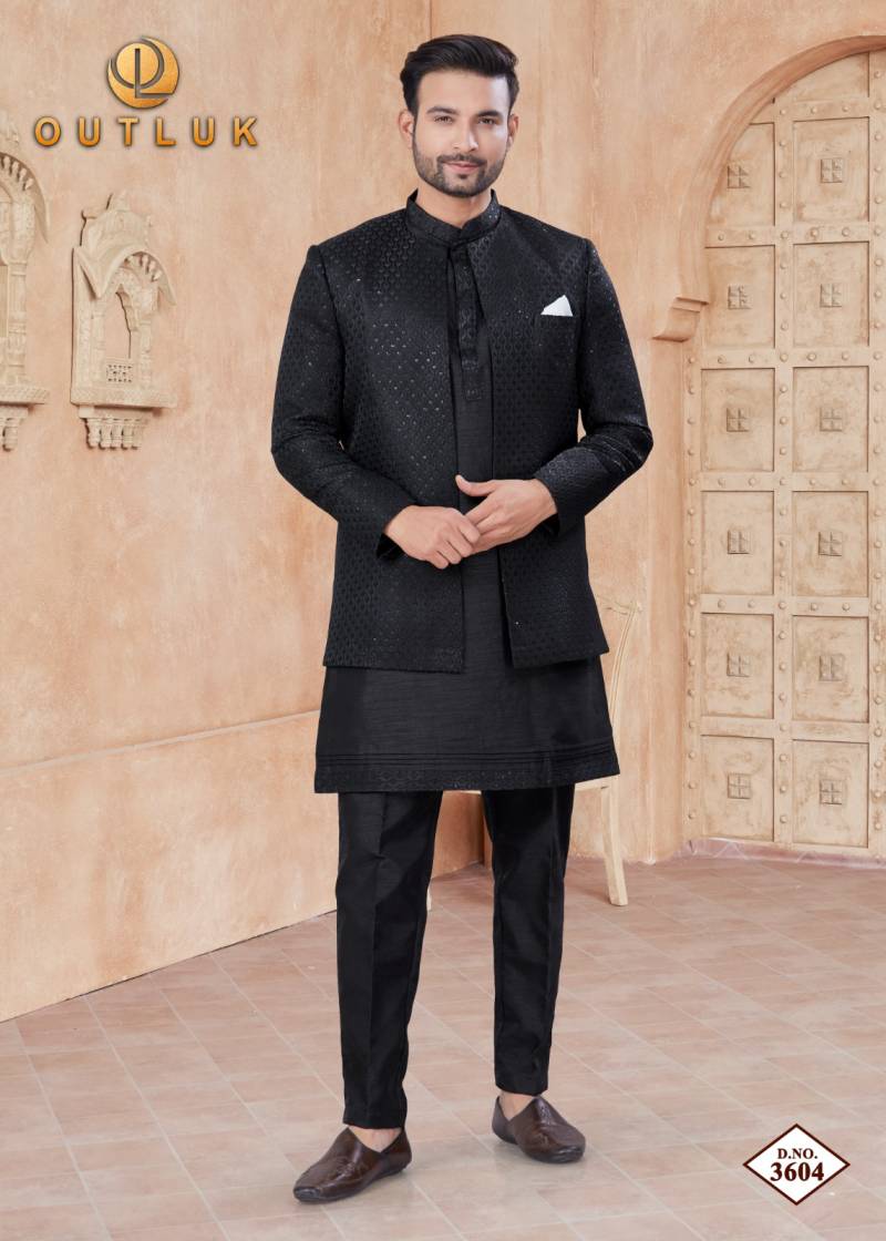 Outluk Wedding Collection Vol 36 Kurta Pajama With Koti Collection