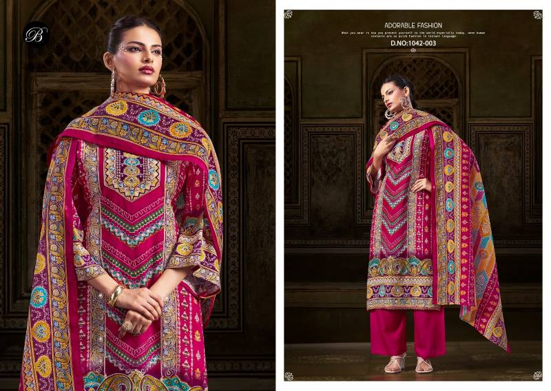 Belliza Musafir Viscose Rayon Printed Dress Material Collection