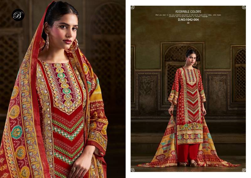 Belliza Musafir Viscose Rayon Printed Dress Material Collection
