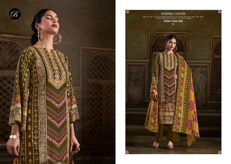 Belliza Musafir Viscose Rayon Printed Dress Material Collection