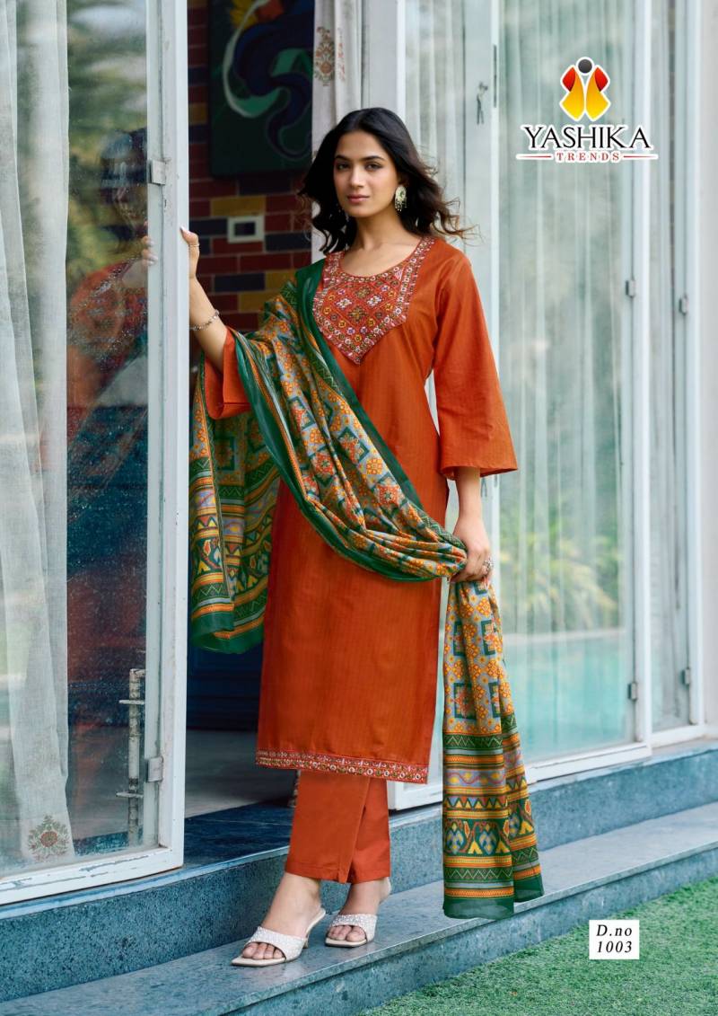 Yashika Shanaya Cotton Fancy Dress Material Collection