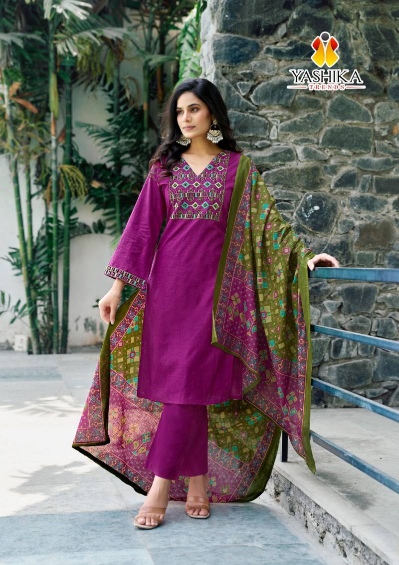 Yashika Shanaya Cotton Fancy Dress Material Collection