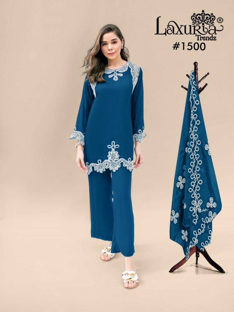 Laxuria Trendz 1500 Vichitra Silk Tunic Ready Made Collection
