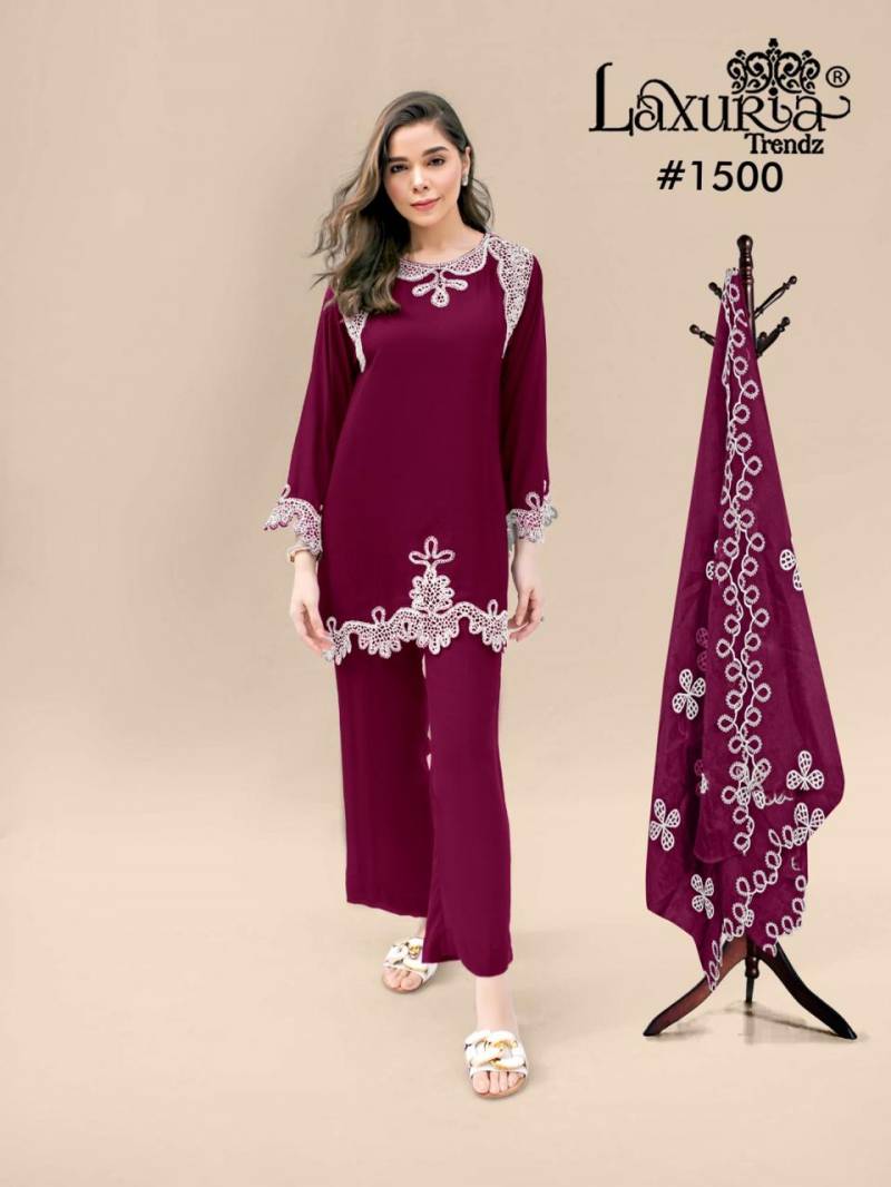 Laxuria Trendz 1500 Vichitra Silk Tunic Ready Made Collection