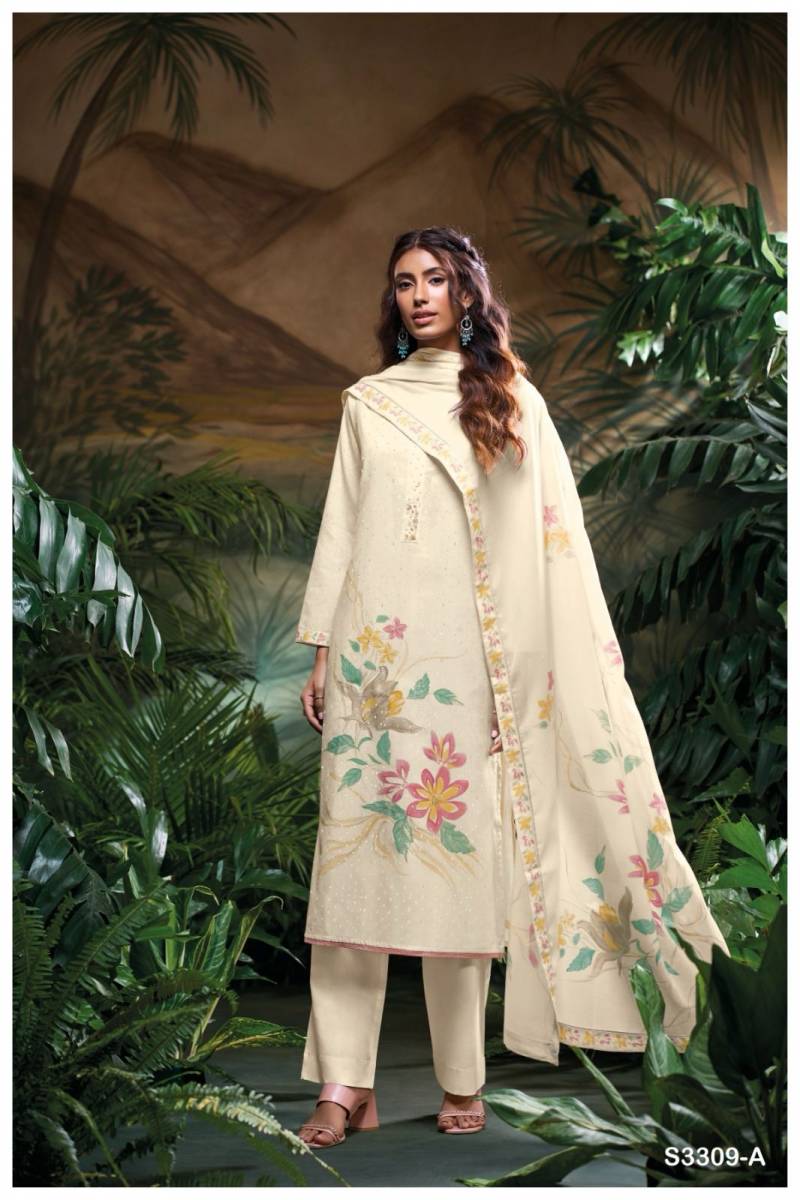 Ganga Kasia Cotton Printed Embroidered Salwar Suit Collection