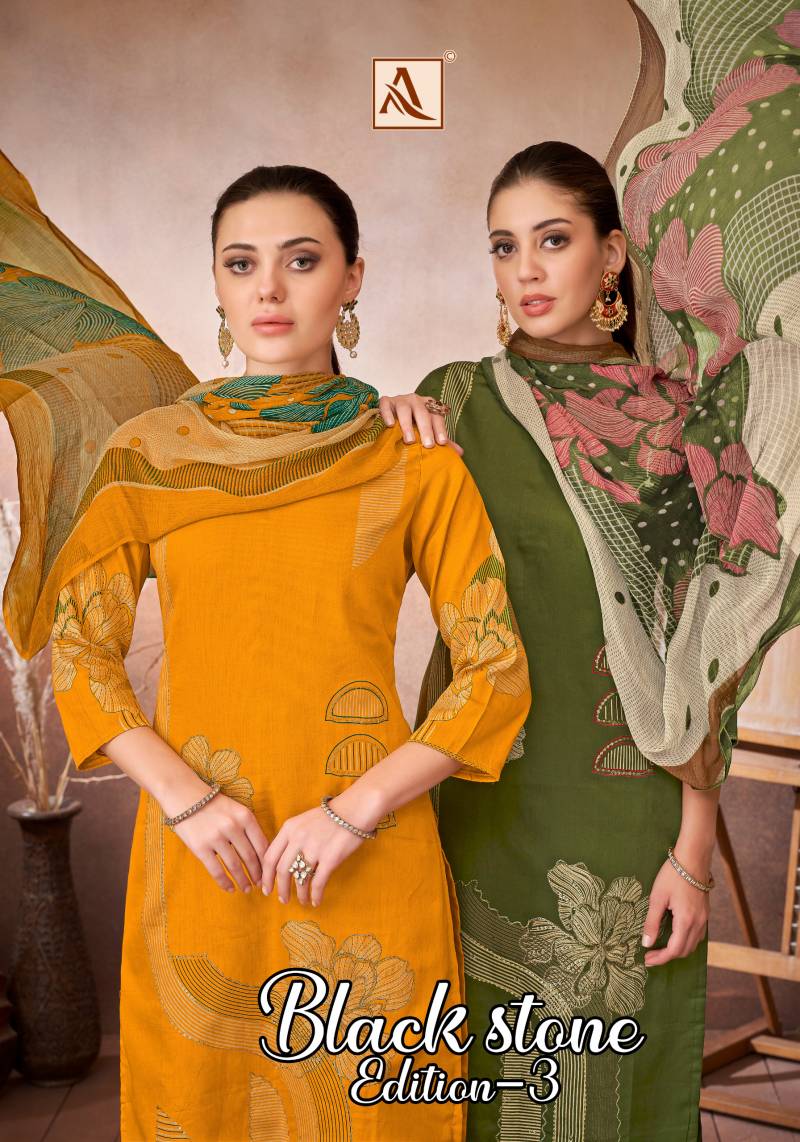 Alok Black Stone Edition 3 Printed Dress Material Collection