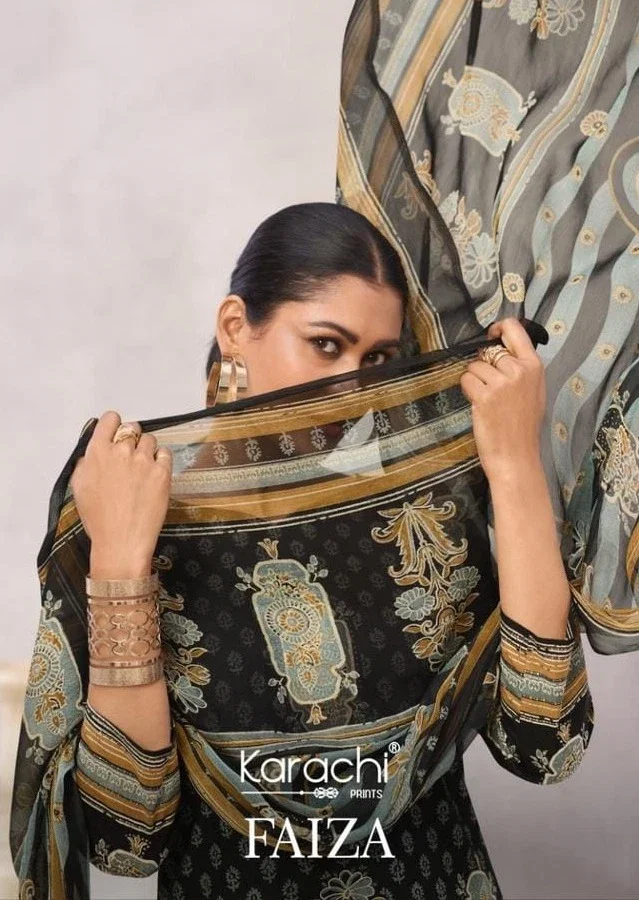Kesar Faiza Digital Printed Embroidered Dress Material Collection