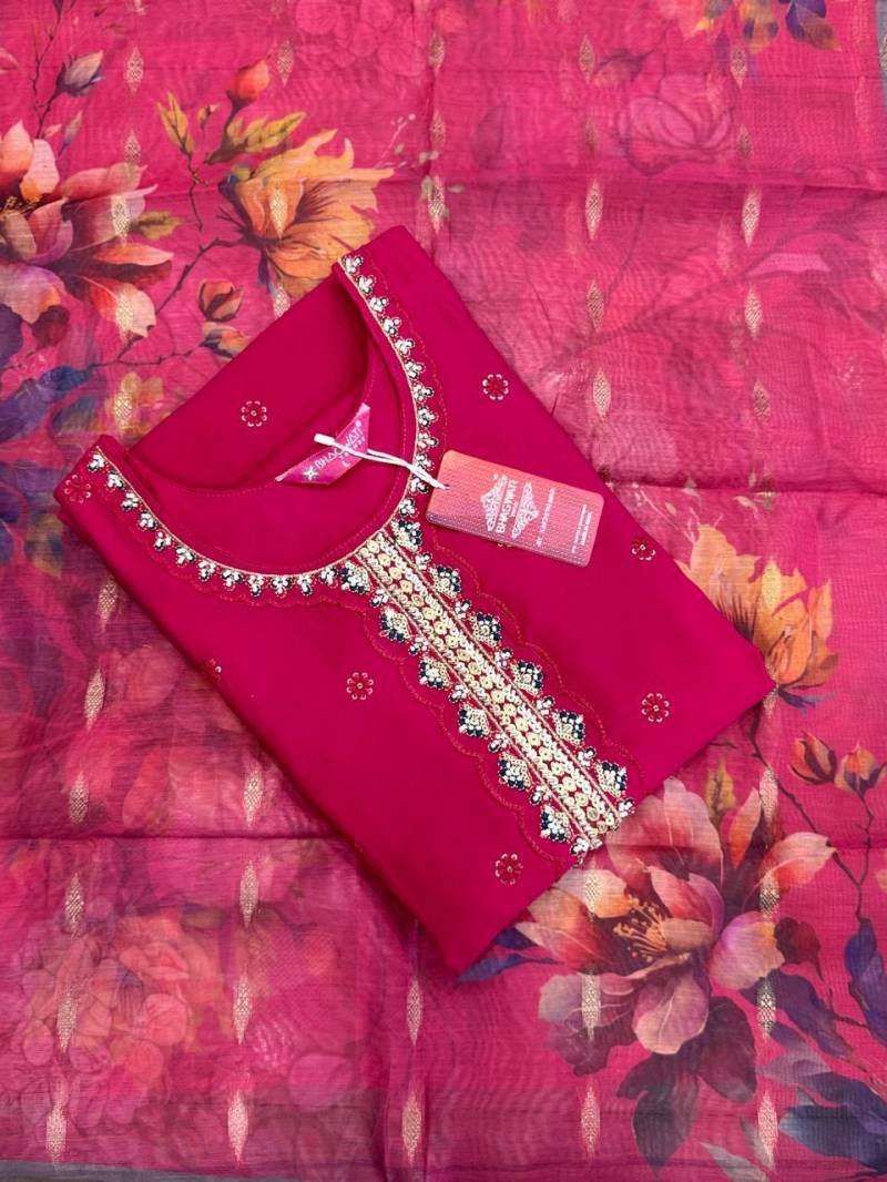 Bhagwati Nisha Roman Silk Kurti Bottom With Dupatta Collection