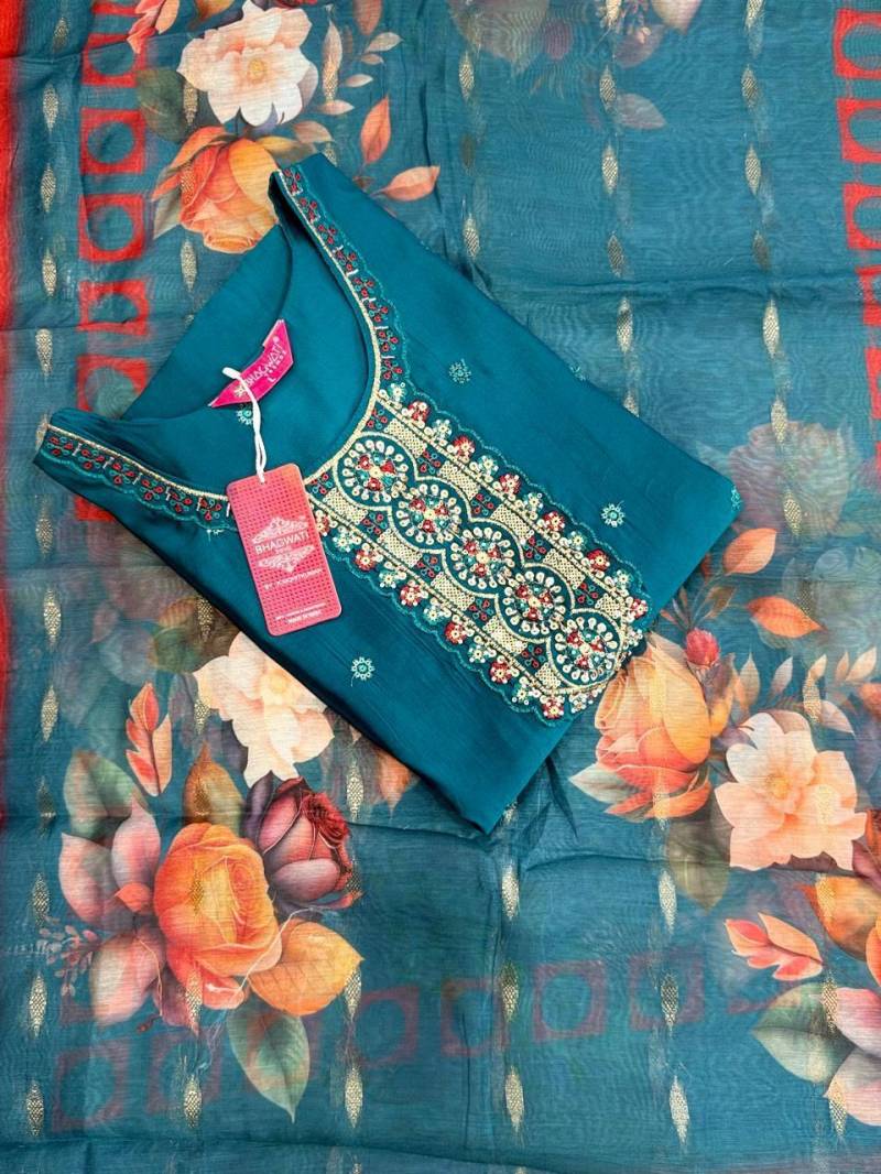 Bhagwati Nisha Roman Silk Kurti Bottom With Dupatta Collection