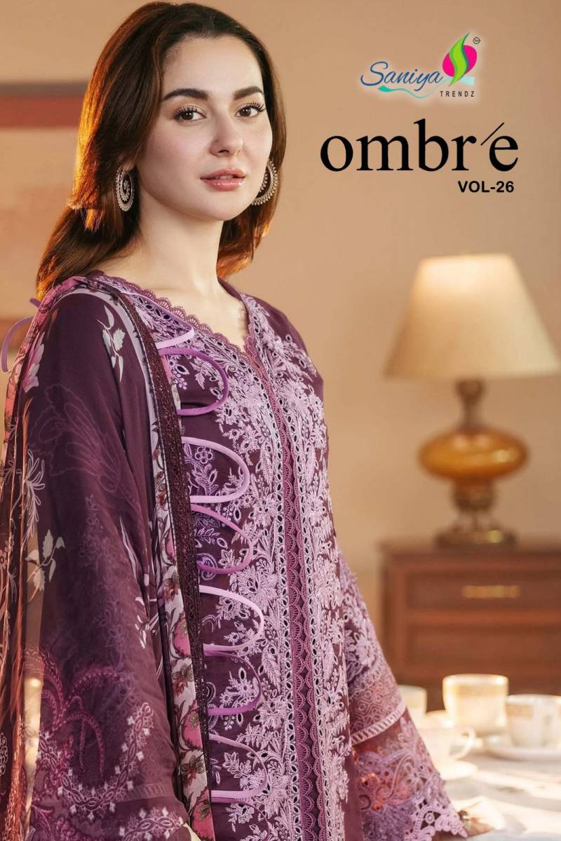 Saniya Ombre Vol 26 Cotton Pakistani Salwar Suit Collection