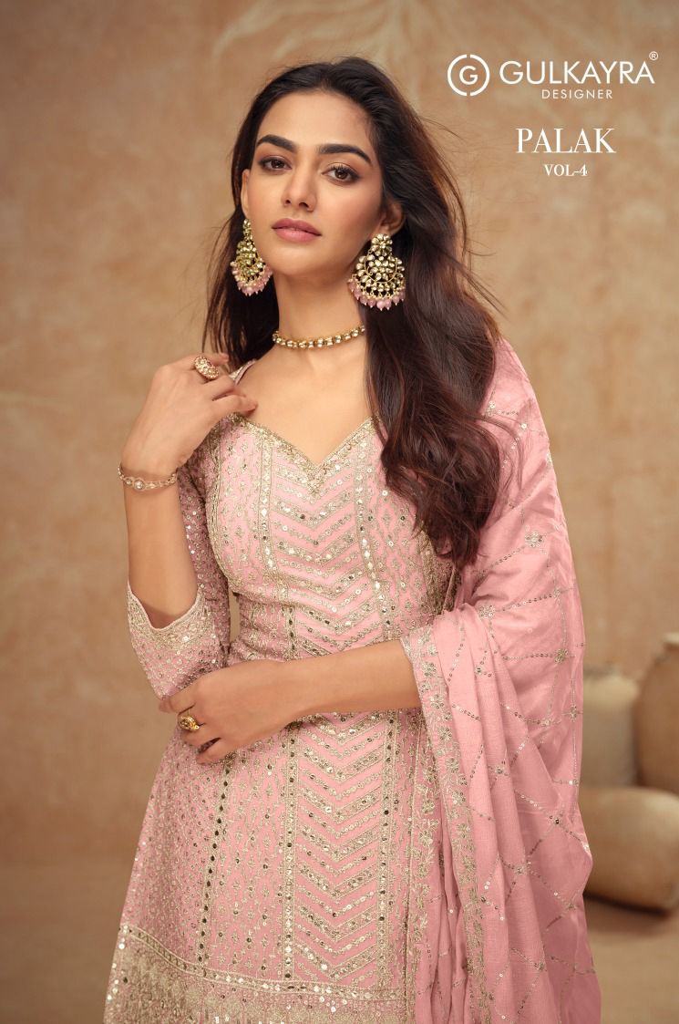 Gulkayra Palak Vol 4 Chinon Designer Salwar Suits Collection