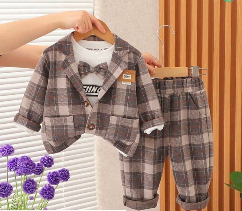Little Baby 3486 Kids Jute Cotton Blazer With Pants