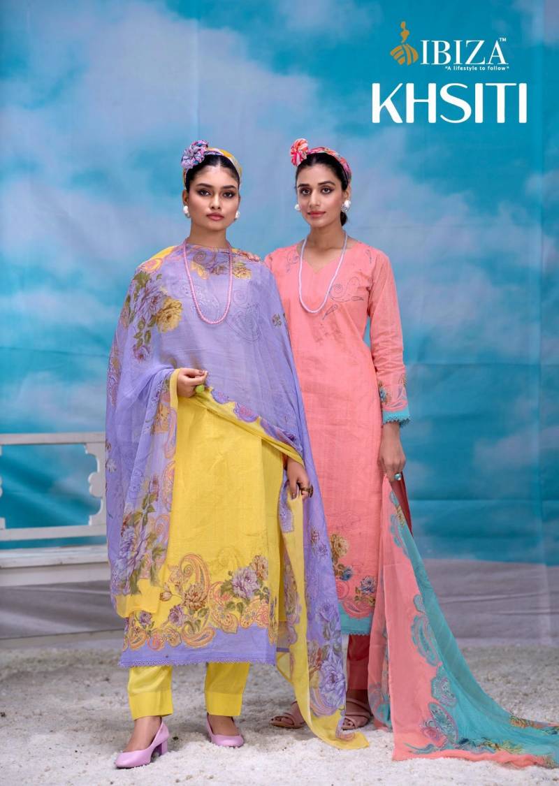 Ibiza Khsiti Digital Printed With Handwork Salwar Kameez Collection