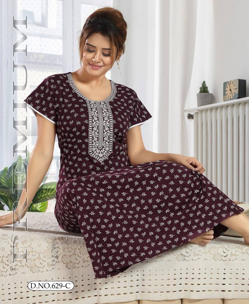 Summer Special Vol Pc 629 Cotton Printed Nighty Gown Collection