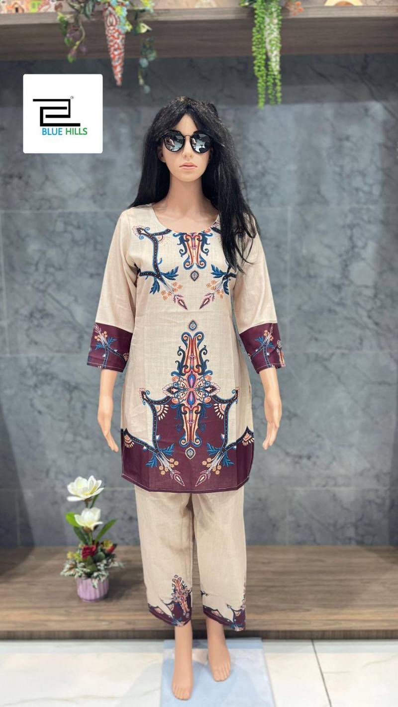 Blue Hills Special Co Ord Set Vol 1 Summer Linen Printed Co Ord Set
