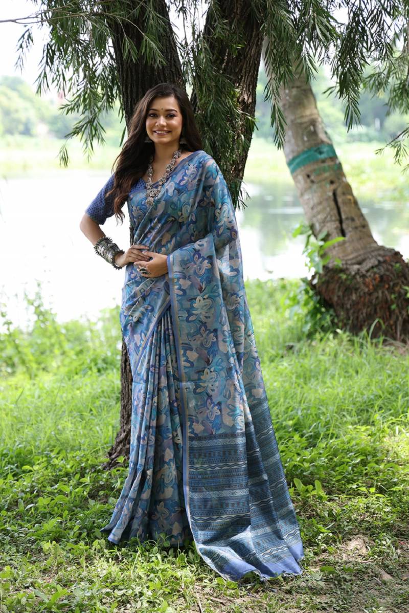 Jf 2172 77 Festive Wear Tussar Silk Saree Collection