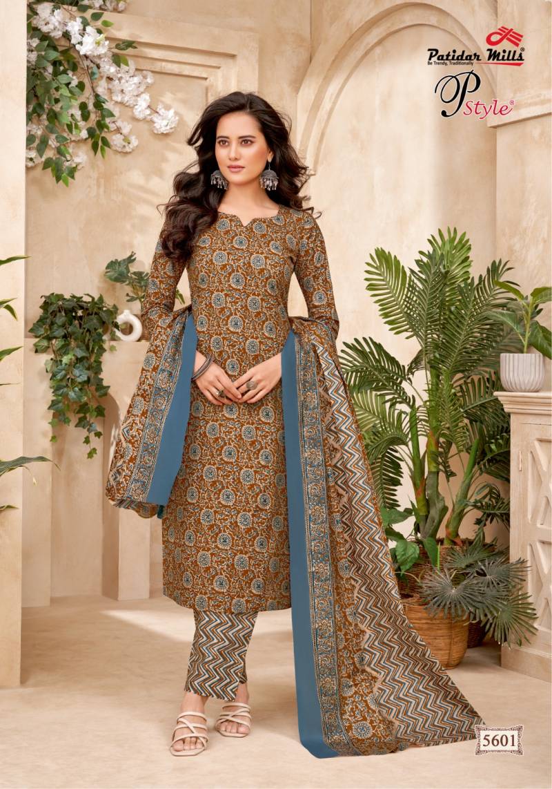 Patidar P Style Vol 56 Cotton Printed Dress Material Collection