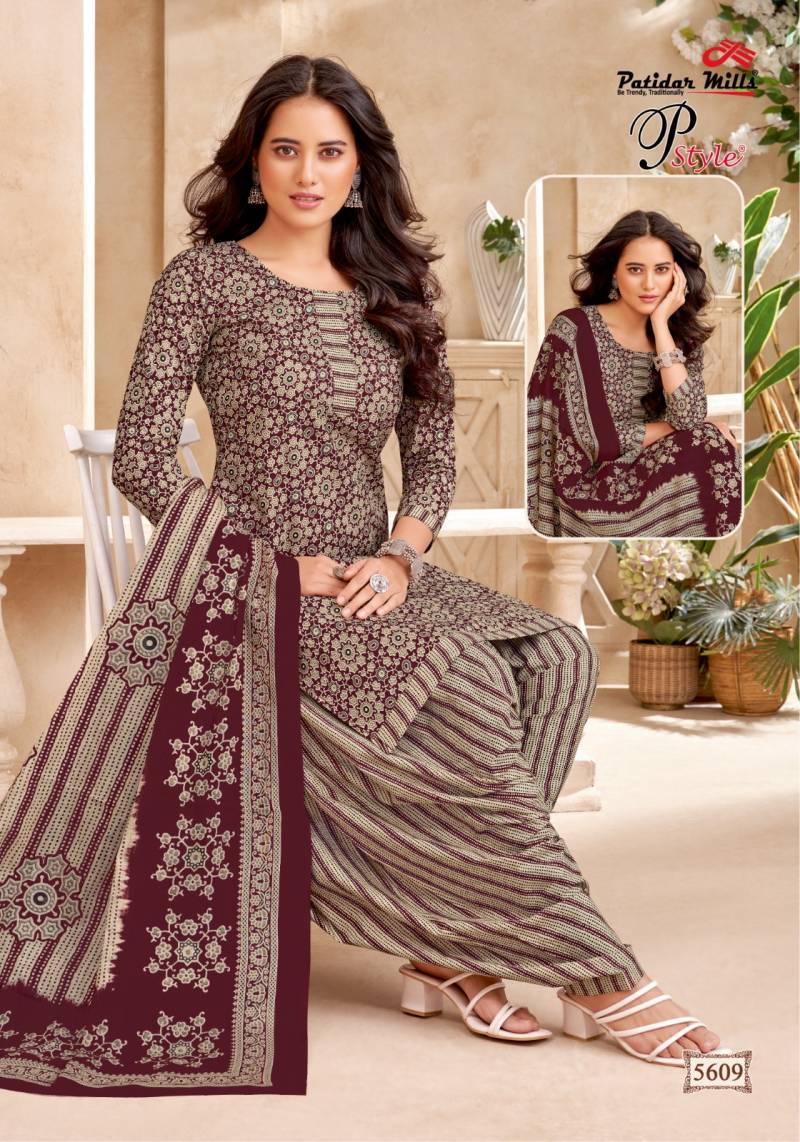 Patidar P Style Vol 56 Cotton Printed Dress Material Collection