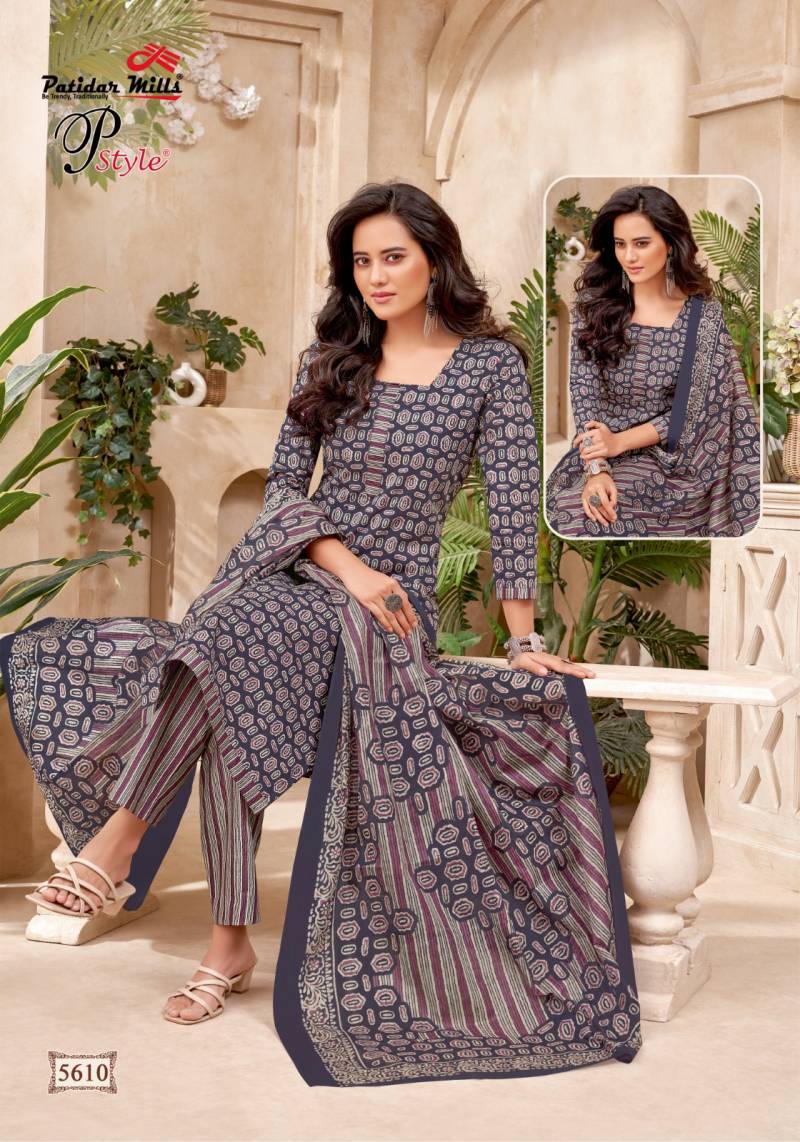 Patidar P Style Vol 56 Cotton Printed Dress Material Collection