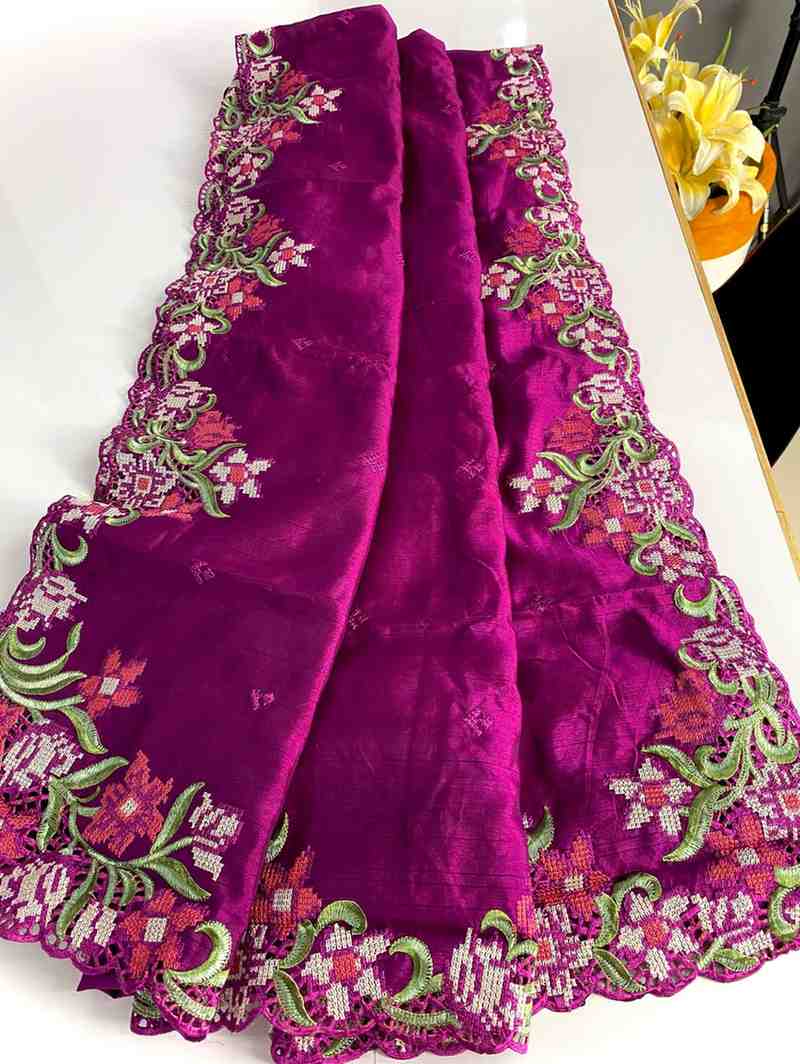 Kc 3063 Designer Tussar Silk Embroidered Sarees Collection