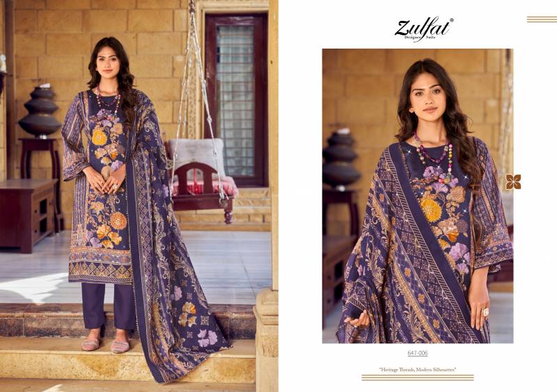 Zulfat Sangini Vol 6 Jam Cotton Fancy Dress Material Collection