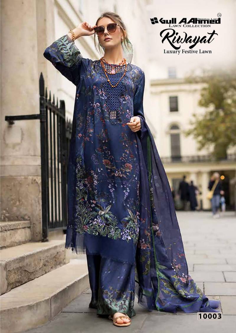 Gull A Ahmed Riwayat Vol 10 Printed Cotton Karachi Dress Material Collection